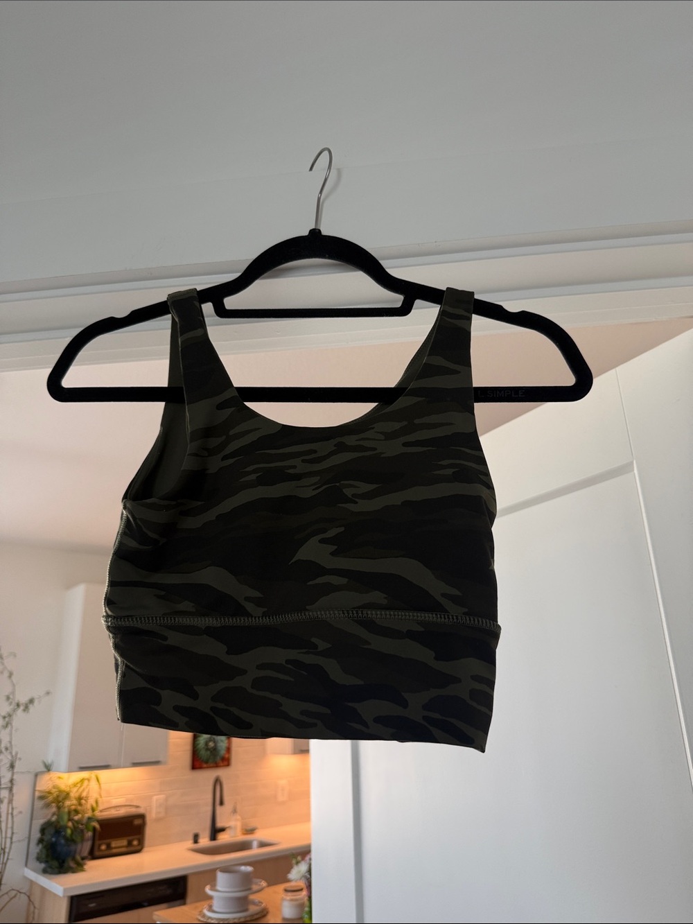 Bionica Olive Green Camo High-Support Crop Tank